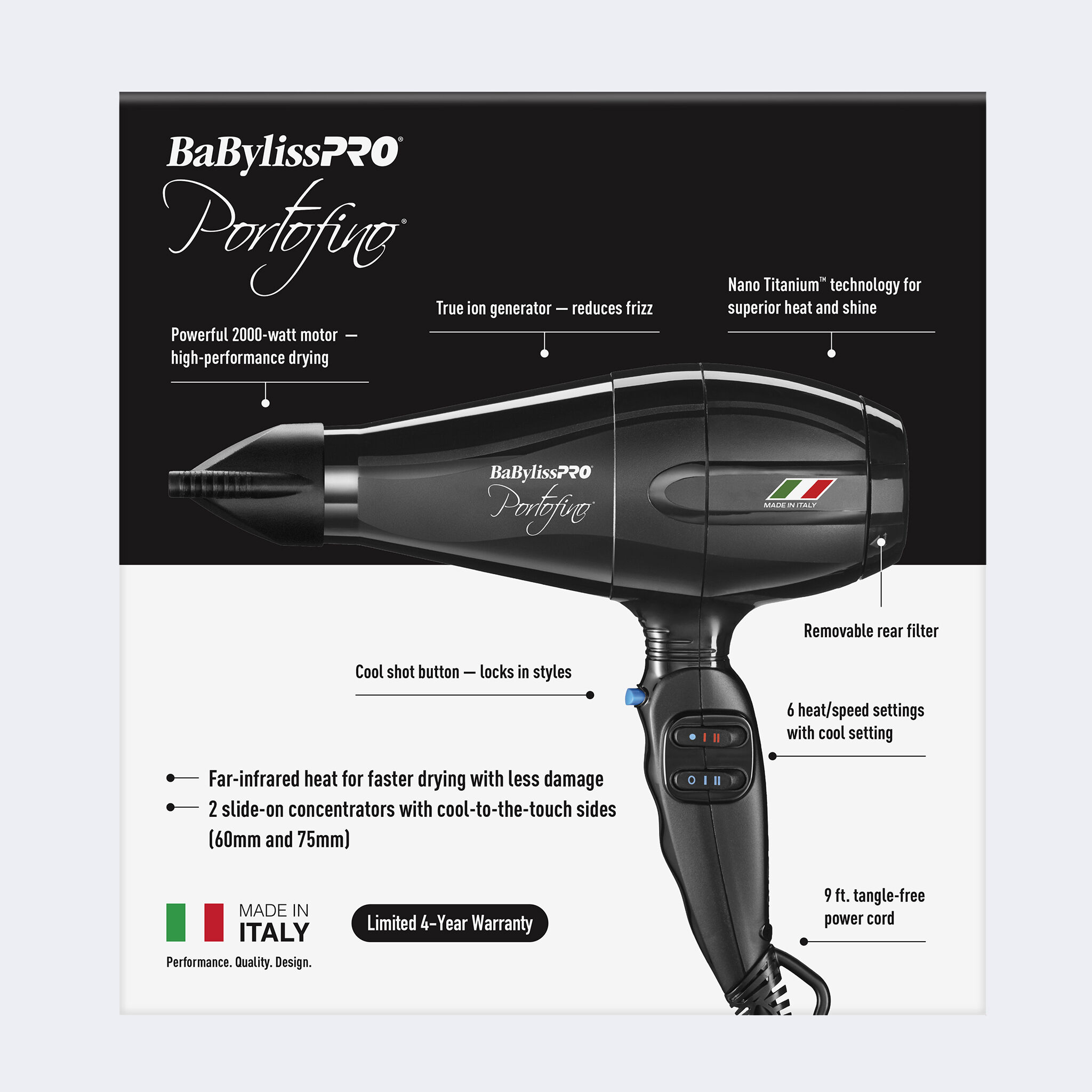 BaBylissPRO Portofino Full Size Hair Dryer
